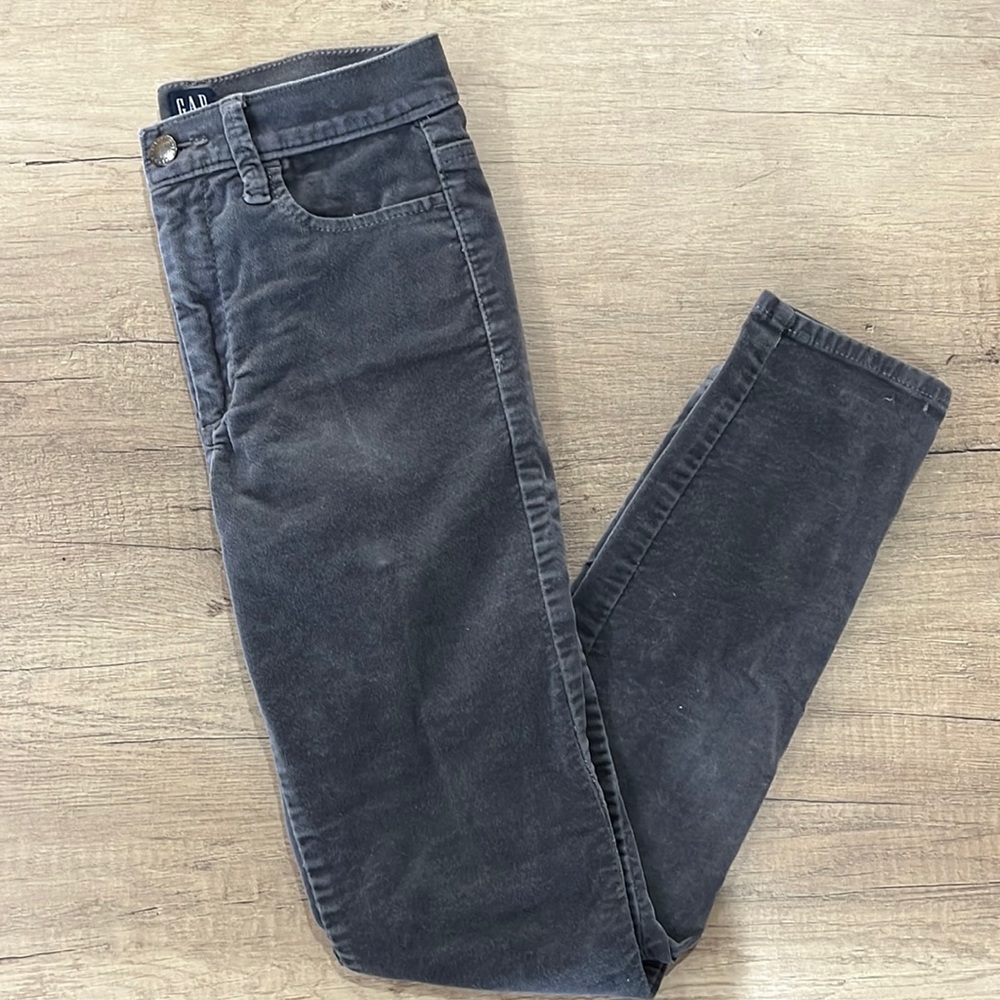 Gray Velvet/Velour Gap Pants Size 24P
